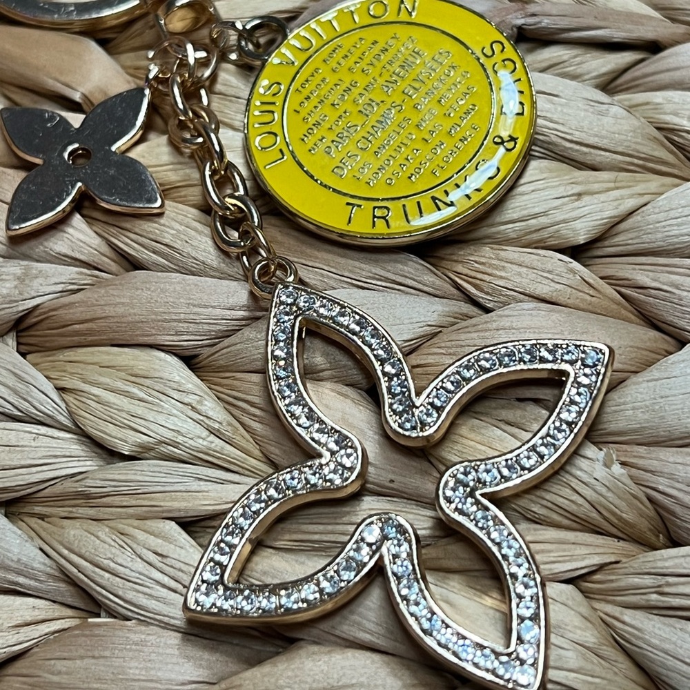 Upcycled Gold Tone Keychain
